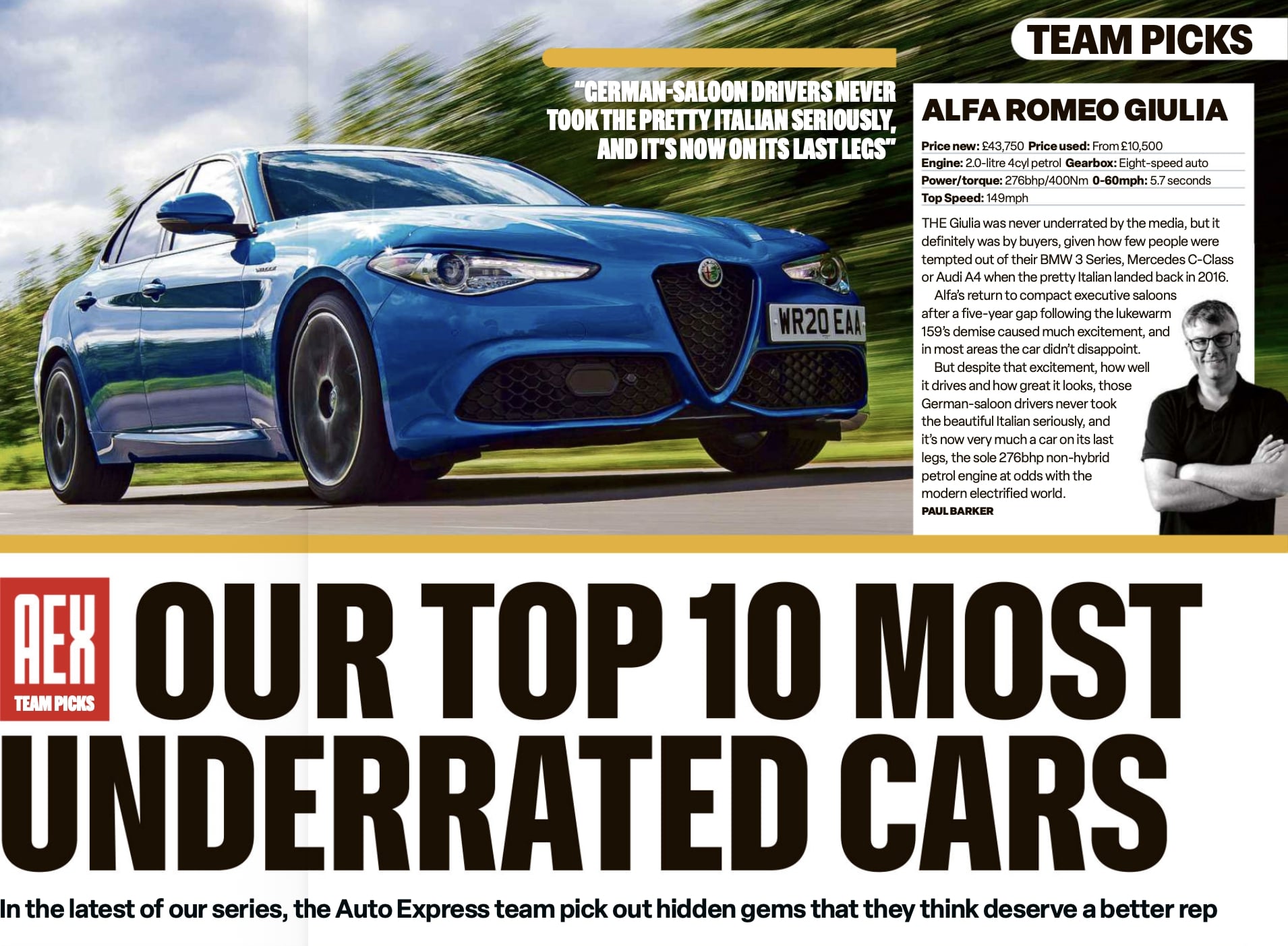 Revue de Presse : L’Alfa Romeo Giulia, chef-d’œuvre incompris et sous-coté selon Auto Express