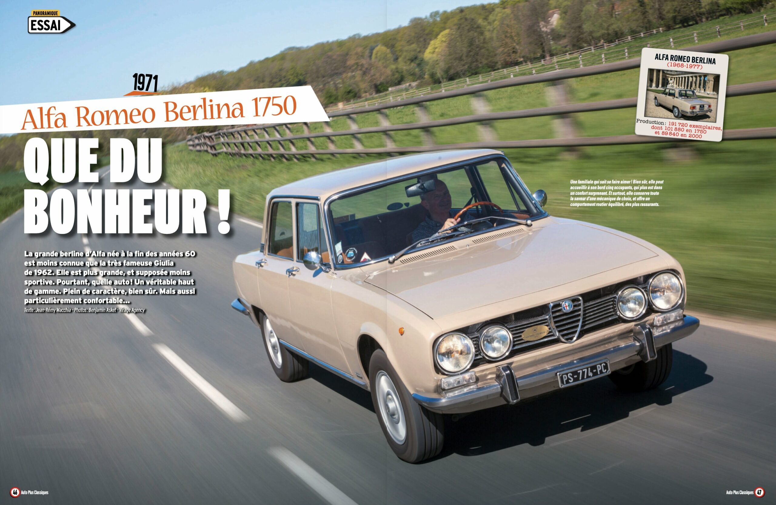 Revue de presse : Auto Plus Classiques s’enflamme pour l’Alfa Romeo Berlina 1750 !