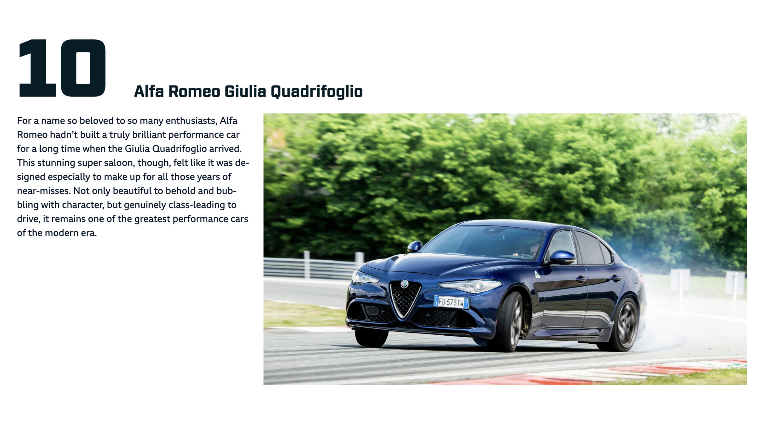 Revue de presse : Le classement mythique des 50 meilleures voitures italiennes de tous les temps selon Top Gear !